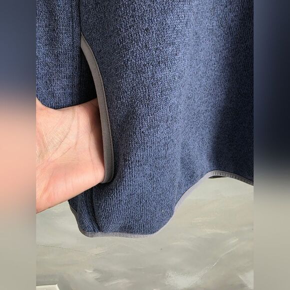 L.L. Bean Women's Misses Blue Purple Fleece T-Snap Pullover Sweater Regular Sz L - Picture 7 of 12